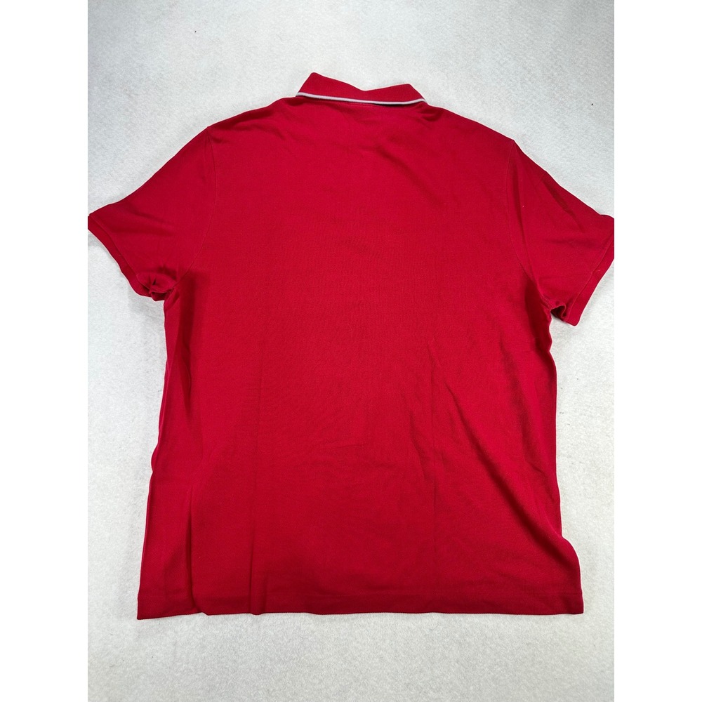 Lacoste Mens Red Regular Fit Pique Polo Shirt Size 8 3XL Short Sleeve - Picture 3 of 6